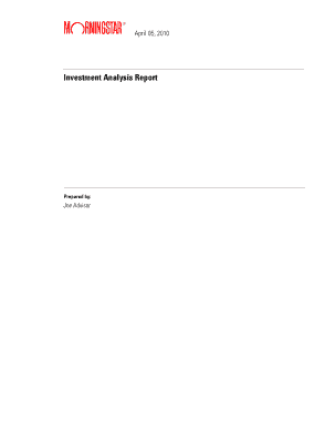 Company Investment Analysis Report Sample Template