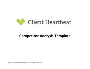 Competitor Analysis Report Example Template