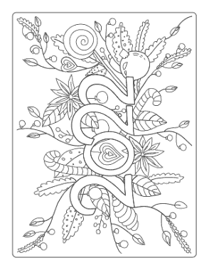 Christmas 2022 Doodle To Color Coloring Template