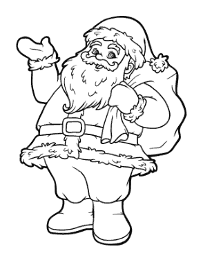 Christmas Father Christmas Santa Claus Coloring Template