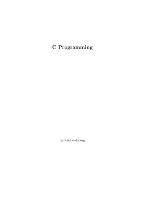 C Programming, Pdf Free Download