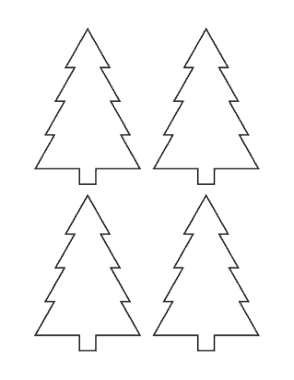 Free Download PDF Books, Christmas Tree Basic Blank Outline Pointed Corners Small Free Coloring Template