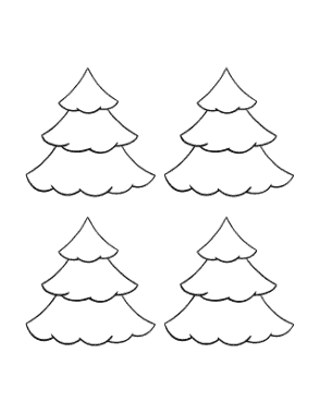 Christmas Tree Color Small Free Coloring Template