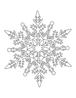 Snowflake Detailed 1 Coloring Template