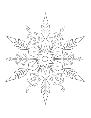 Snowflake Detailed 11 Coloring Template