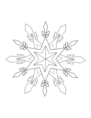 Snowflake Detailed 12 Coloring Template