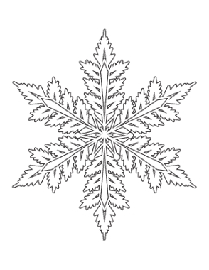 Snowflake Detailed 4 Coloring Template