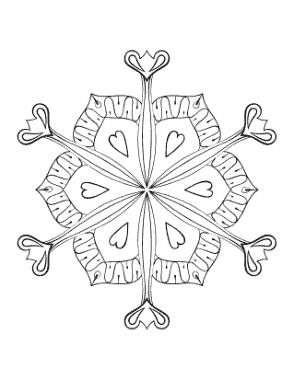 Snowflake Intricate 16 Coloring Template