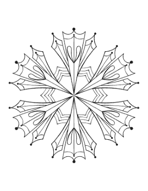 Snowflake Intricate 2 Coloring Template