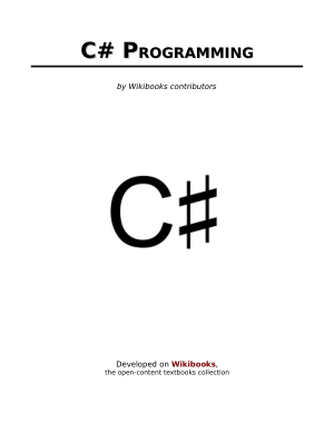 C# Programming By Wikibooks Contributors, Pdf Free Download