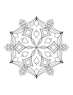 Snowflake Intricate 7 Coloring Template