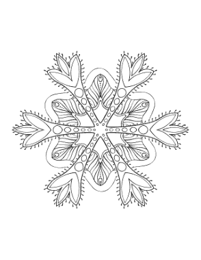 Snowflake Intricate 8 Coloring Template