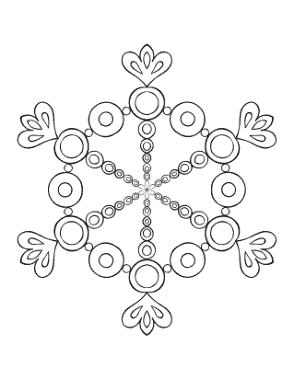 Snowflake Intricate 9 Coloring Template
