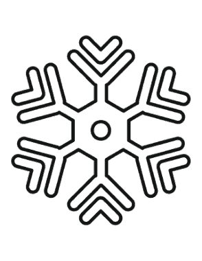 Snowflake Simple Outline 2 Coloring Template