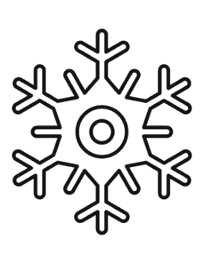Snowflake Simple Outline 20 Coloring Template