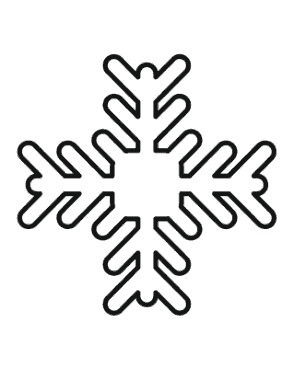 Free Download PDF Books, Snowflake Simple Outline 25 Coloring Template