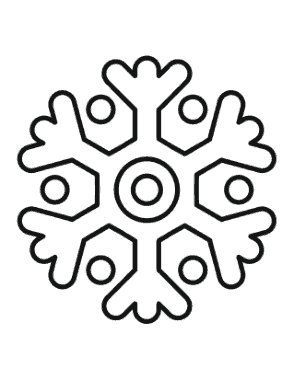 Free Download PDF Books, Snowflake Simple Outline 28 Coloring Template