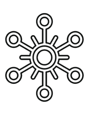 Snowflake Simple Outline 29 Coloring Template