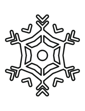 Snowflake Simple Outline 30 Coloring Template