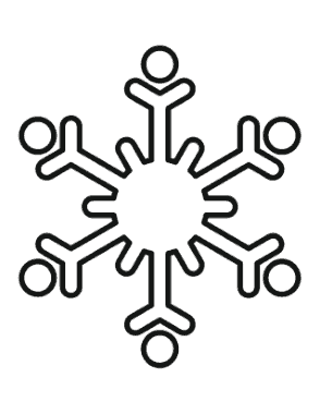 Snowflake Simple Outline 31 Coloring Template