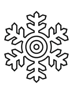 Snowflake Simple Outline 34 Coloring Template