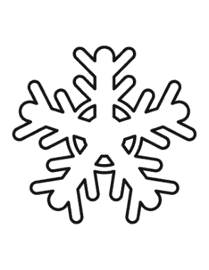 Snowflake Simple Outline 36 Coloring Template