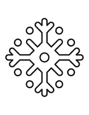 Snowflake Simple Outline 7 Coloring Template