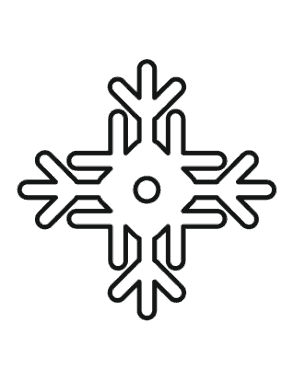 Snowflake Simple Outline 9 Coloring Template
