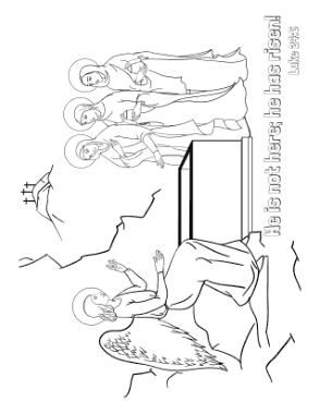 Free Download PDF Books, Bible He Is Risen Tomb Luke 24 6 Coloring Template