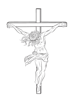 Free Download PDF Books, Bible Jesus Crucifixion Coloring Template