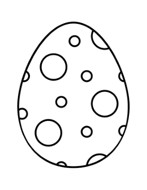 Easter Egg Simple Pattern 8 Coloring Template