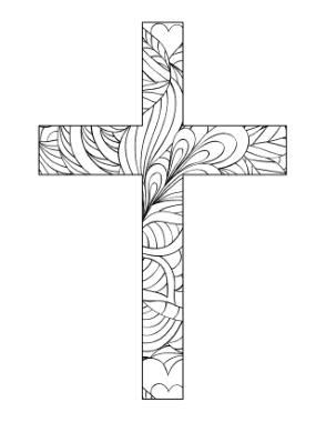 Cross Mindfulness Coloring For Teens Bible Coloring Template