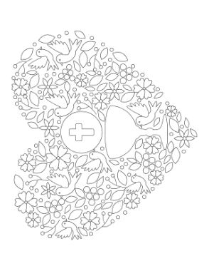 First Communion Heart Doodle For Kids Bible Coloring Template