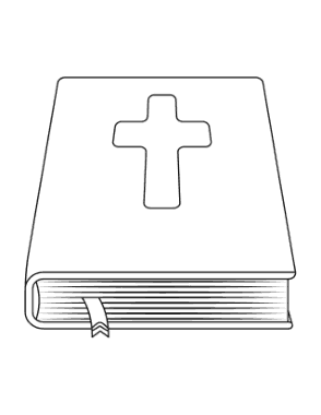 Holy Bible Cross Bible Coloring Template