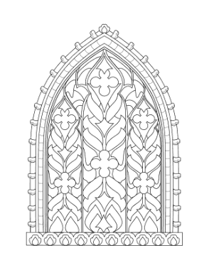 Stain Glass Window Bible Coloring Template