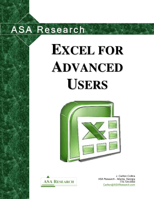 Excel For Advanced User
