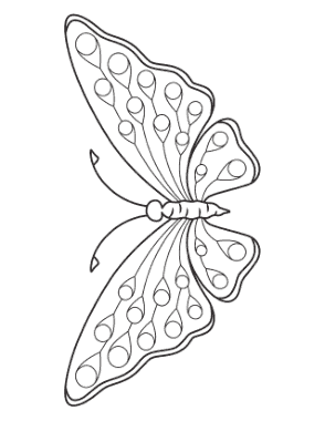 Butterfly Eyes Coloring Template