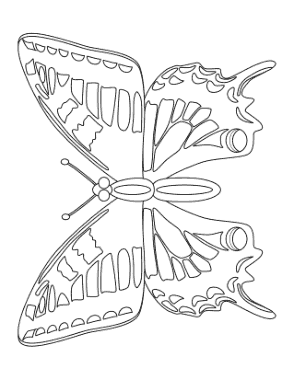 Butterfly Hole Wing Coloring Template