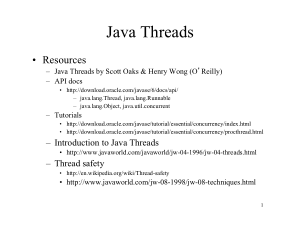 Introduction To Java Threads