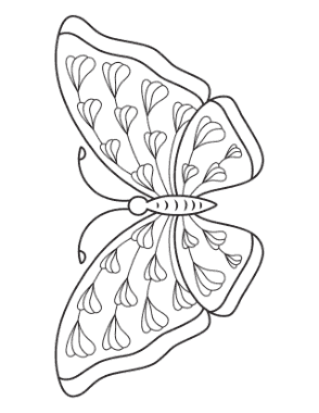 Butterfly Lobes Coloring Template