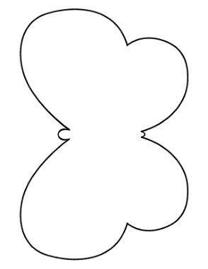 Butterfly No Antennae 1 Large Coloring Template