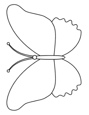 Butterfly Outline 10 Coloring Template