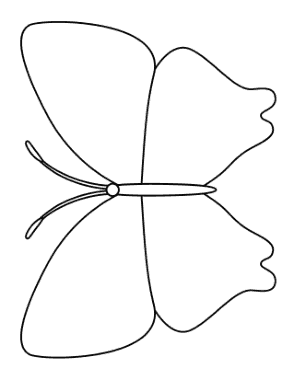 Butterfly Outline 13 Coloring Template