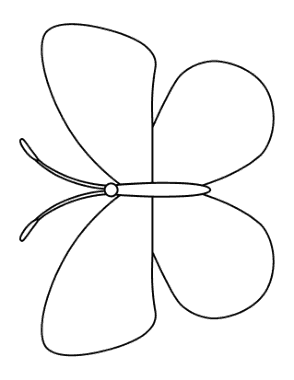 Butterfly Outline 16 Coloring Template