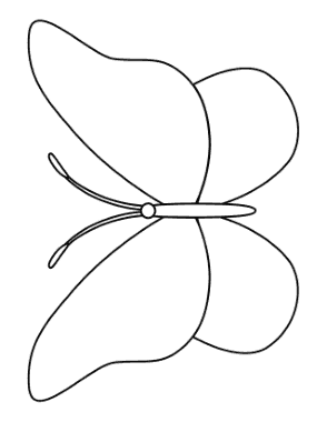 Butterfly Outline 4 Coloring Template