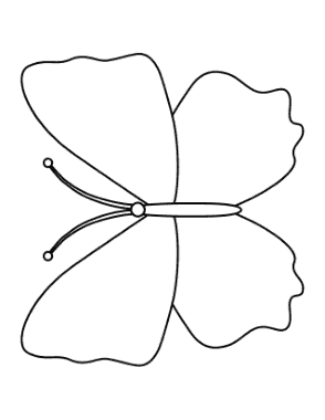 Butterfly Outline 7 Coloring Template