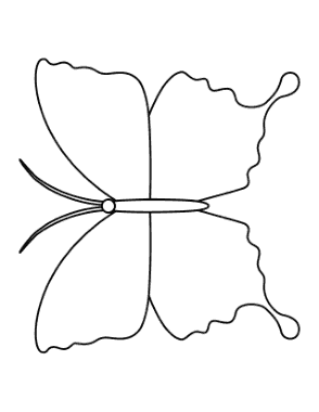 Butterfly Outline 8 Coloring Template