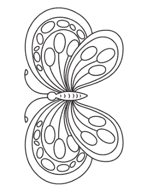 Butterfly Rounded Coloring Template