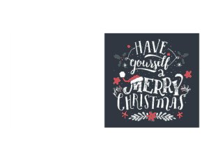 Christmas Have Yourself Merry Blackboard Card Template
