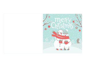 Free Download PDF Books, Christmas Merry Snowman Hot Cocoa Card Template